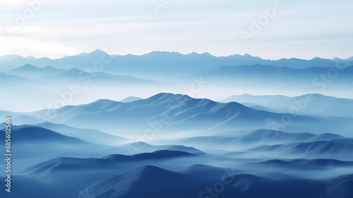 Top view of blue mountains abstract background, abstract art background