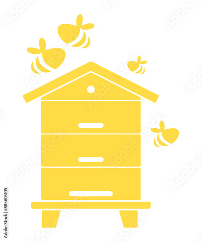 Bee and Beekeeper Vector for Beekeeping