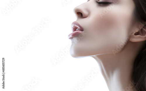 Tender Kissing On Isolated Background