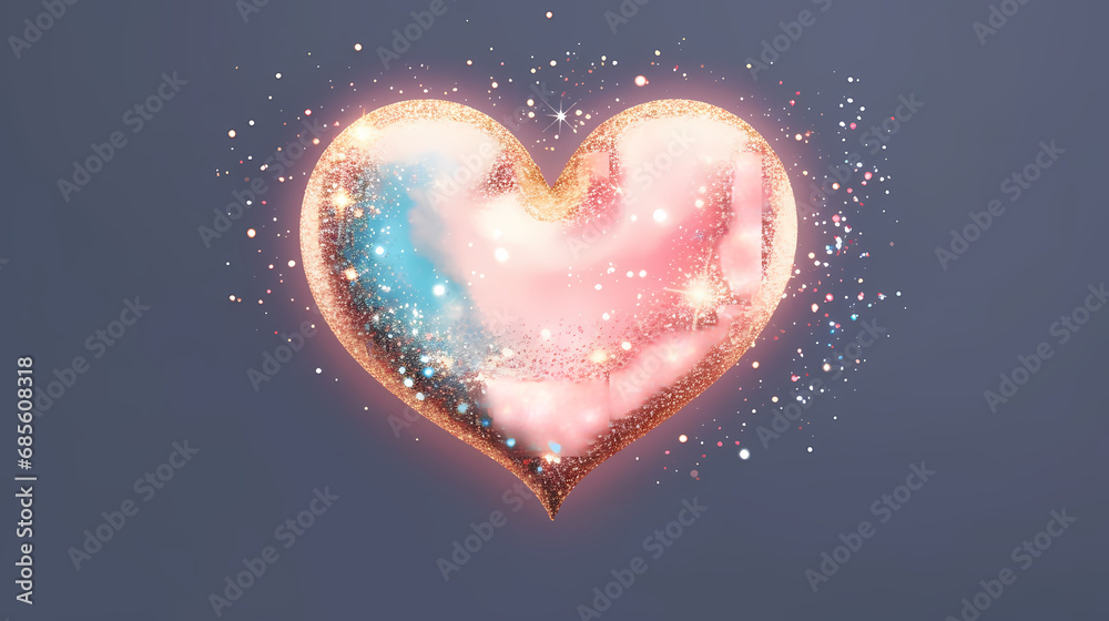 Valentine's Day sparkling hearts background Valentine's Day sparkling hearts background