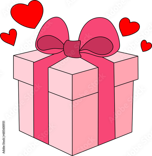 gift box with hearts