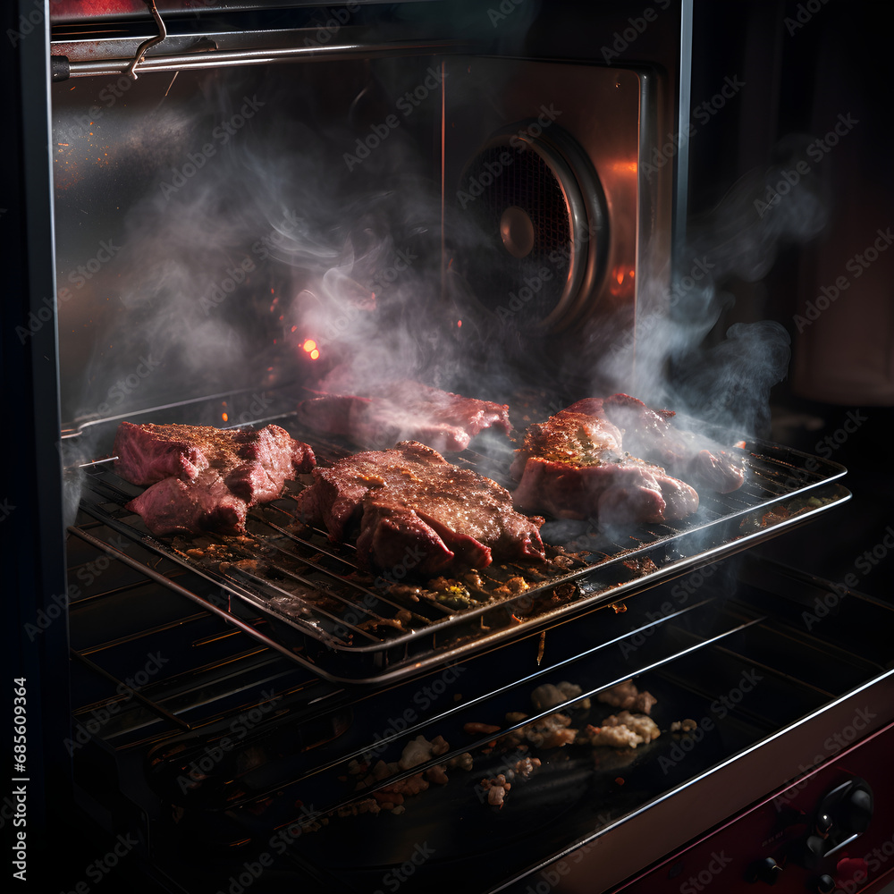 Grilled meat on the grill Ai generated Grilled meat on the grill Ai generated