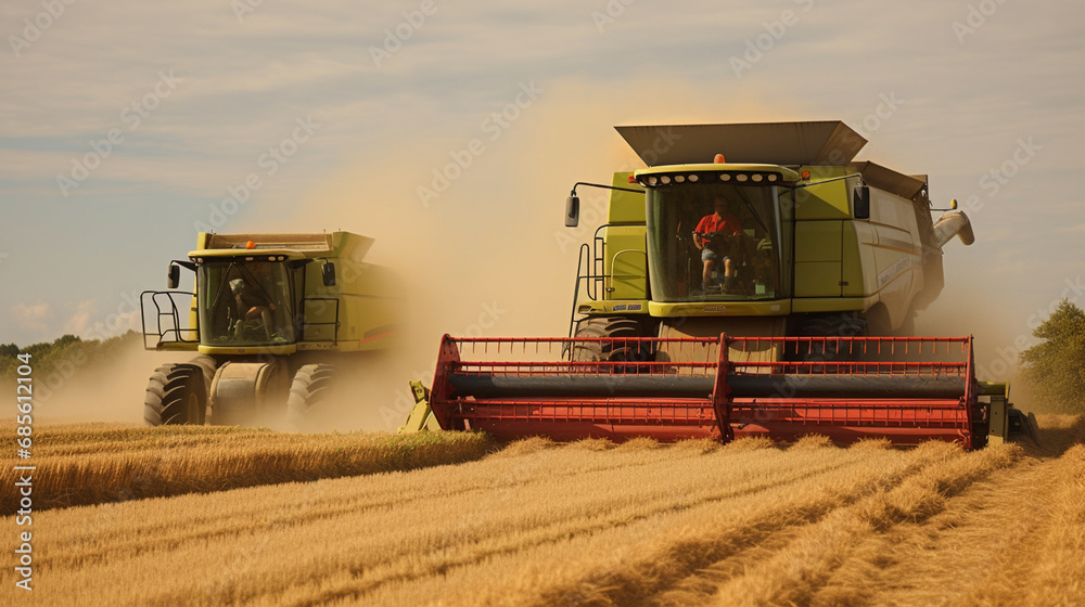 Obraz premium Erntezeit: Landwirtschaft und Ackerbau