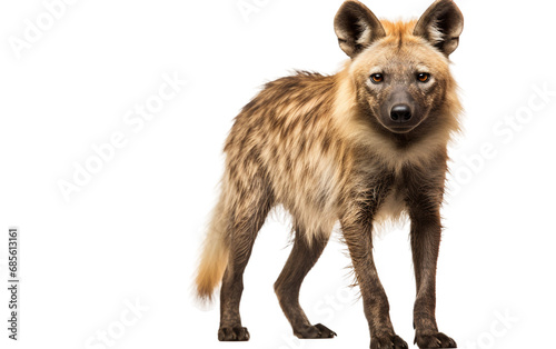 Brown Hyena On Isolated Background