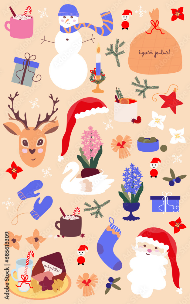 Fototapeta premium Finnish Christmas traditions.