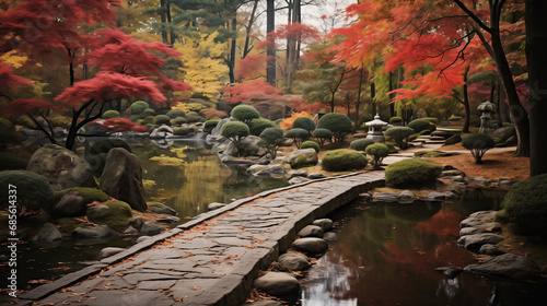 秋の日本庭園 | Japanese Garden in Autumn Generative AI
