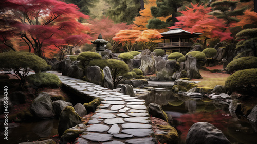 秋の日本庭園 | Japanese Garden in Autumn Generative AI