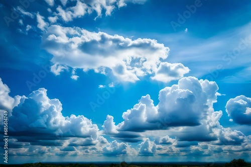 A Gentle Waterfall of Blue Skies and Wispy Clouds © Abdul