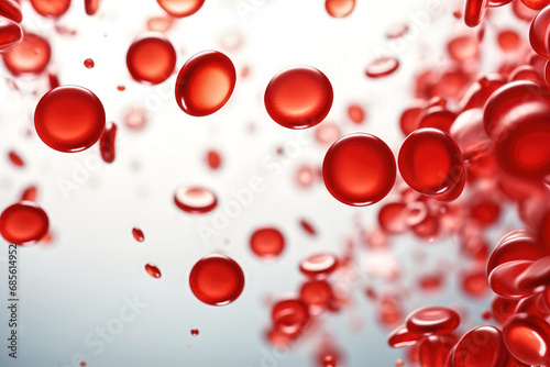 Close red blood cells illustration.