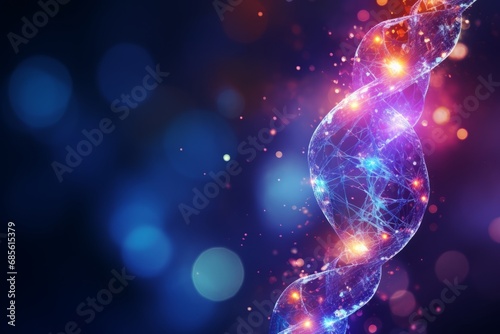 Abstract DNA structure. Medical Science and Technology
