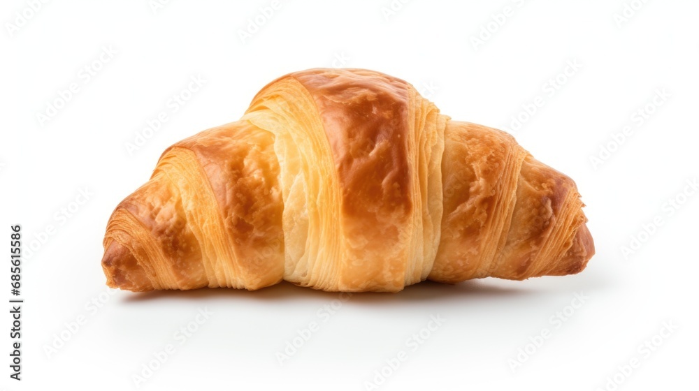 fresh croissant on table ,Delicious!