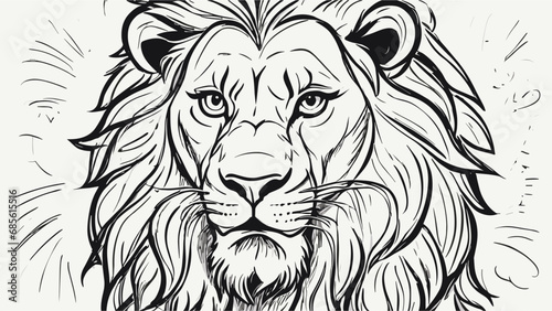 Lion cartoon character vector image. Illustration of cute lion design graphic on the white background