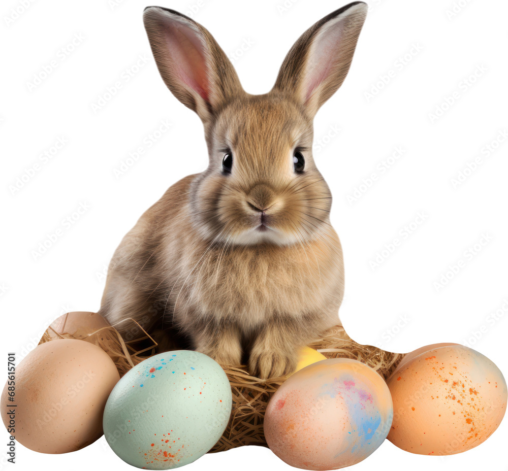 Easter bunny transparent background PNG clipart Stock Photo | Adobe Stock