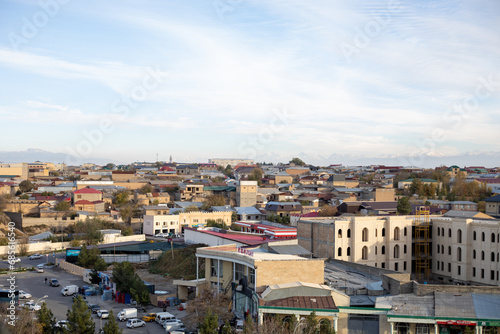 the panoramic shot of a city in the Silk Road © oybekostanov
