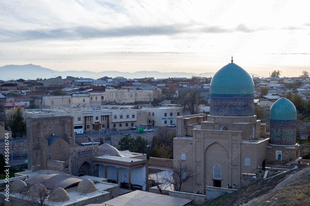 panoramic shot of a historical place in Silk Road