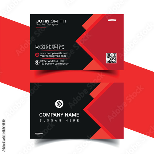 Professional business card design with minimal color. Compatible for business and personal use or commercial usage.