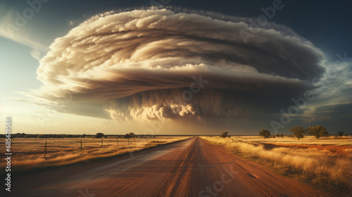 Nuclear bomb detonation photorealistic illustrations. Nuclear explosion. War, world catastrophe, collapse. Mushroom cloud photo