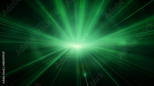 green light rays background 