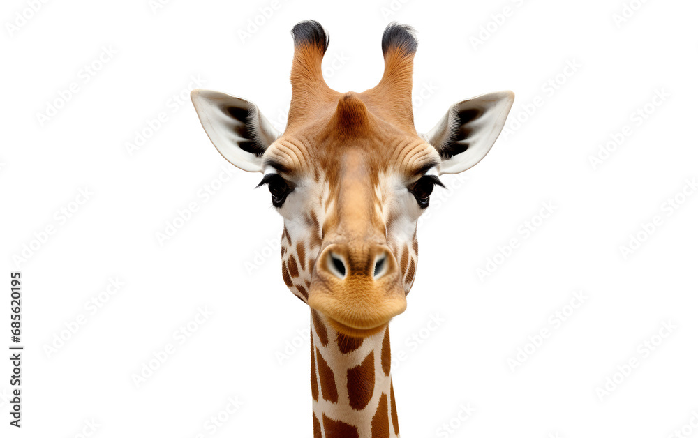 Giraffe Beauty On Transparent Background