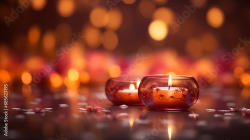 Diwali Radiance Festive End-of-Year Web Banner with Soft Focus Light and Bokeh Background 