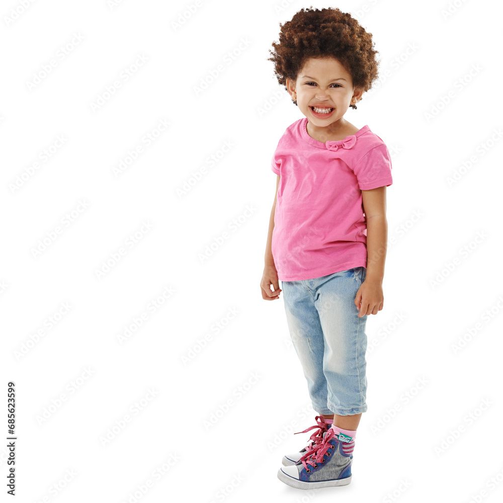 Child, smile and portrait for fashion or kid clothes for style sneakers, cool trends or isolated on transparent png background. Girl, student youth and face happy for fun development, casual or pose Child, smile and portrait for fashion or kid clothes for style sneakers, cool trends or isolated on transparent png background. Girl, student youth and face happy for fun development, casual or pose
