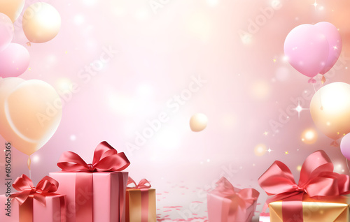 Valentines day romantic background - gifts with red bows and hearts Group of colorful autumn leaves on branches on white background


