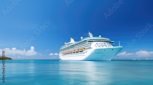 Cruise Ship  Cruise Liners beautiful white cruise ship above luxury cruise in the ocean sea at early in the morning time concept exclusive tourism travel on holiday take a vacation time on summer