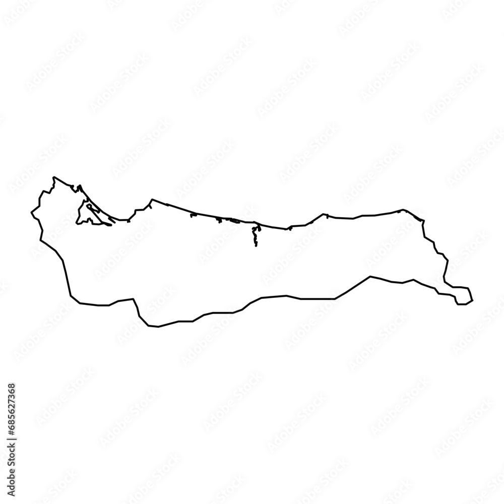 Atlantida department map, administrative division of Honduras. Vector illustration.