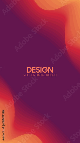 Abstract vertical colorful papercut wave background