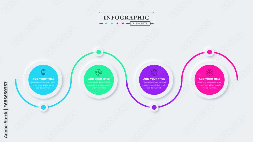 Infographic presentation template with 4 steps or options Infographic presentation template with 4 steps or options