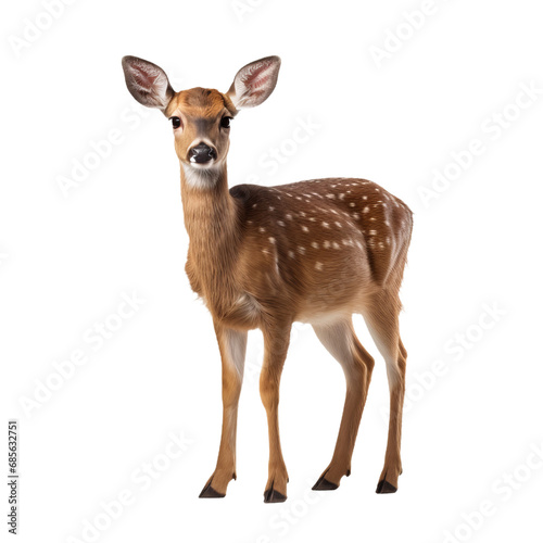 Female roe deer isolated on transparent background © PHdJ