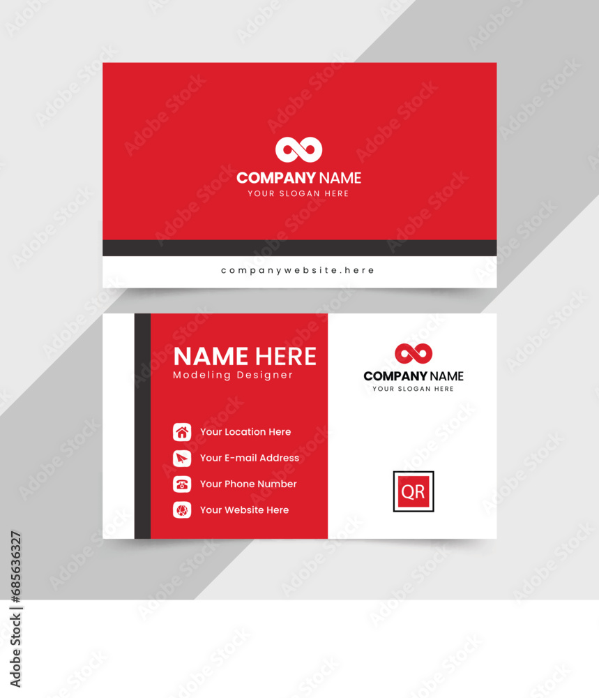 Sleek Executive Contact Business Card Sleek Executive Contact Business Card