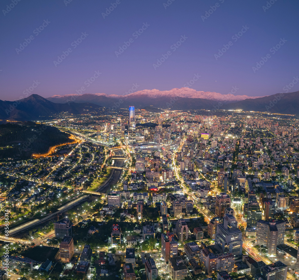 Aerial View of Santiago de Chile