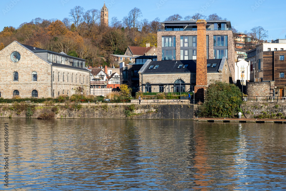 Fototapeta premium Brandon Hill above River Avon at Bristol