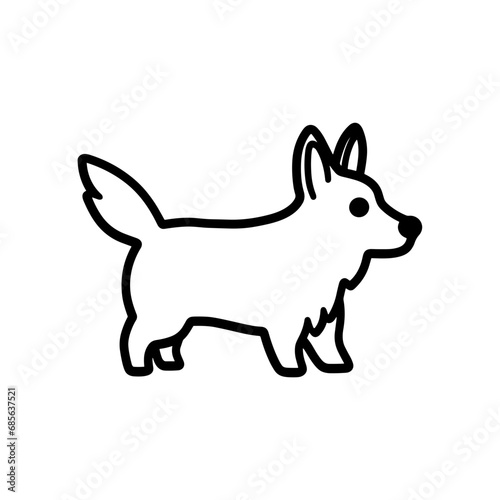 Welsh Corgi Outline Logo