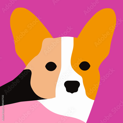 Welsh Corgi Boho Vector Design