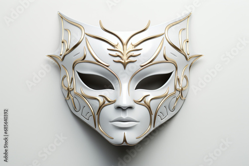 3d icon render of mask isolated on white background, clipping path.