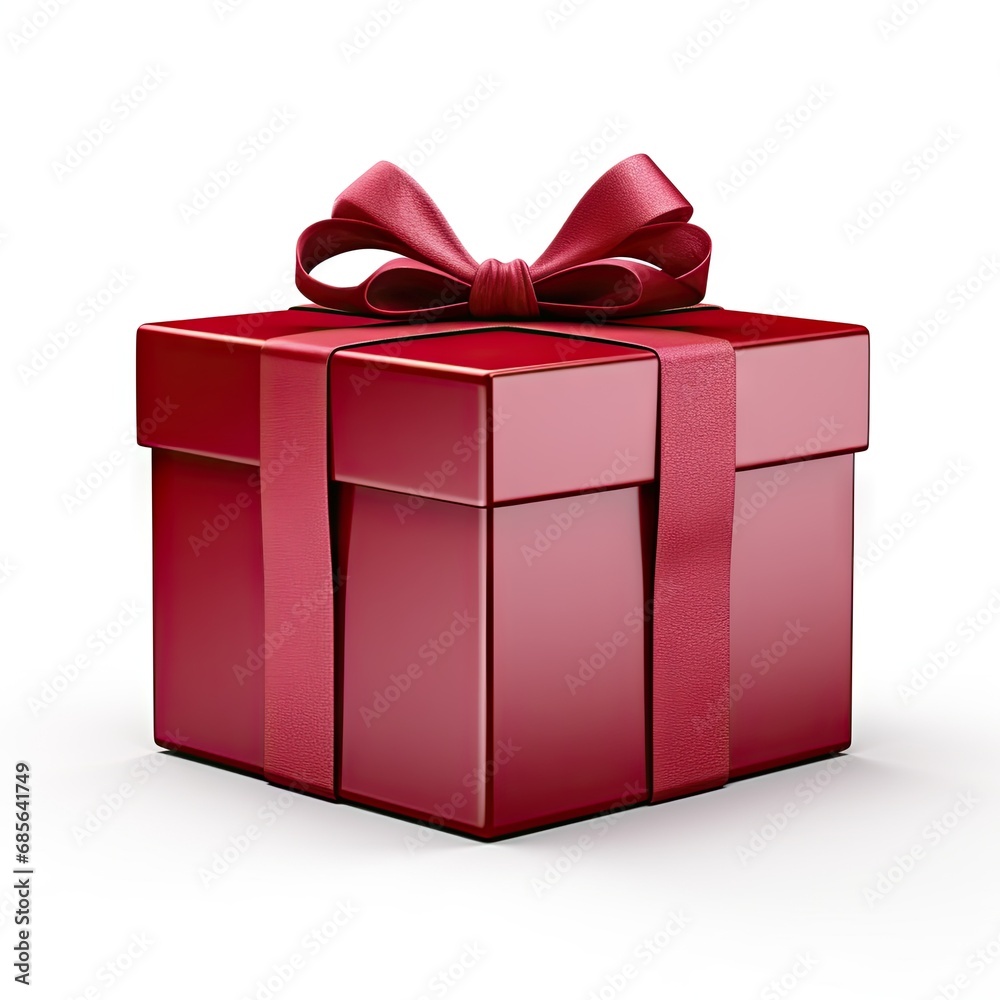 Obraz premium Surprise in every bow. Stylish array of christmas and birthday gifts wrapped in red and white background isolated with shiny ribbons and decorative bows