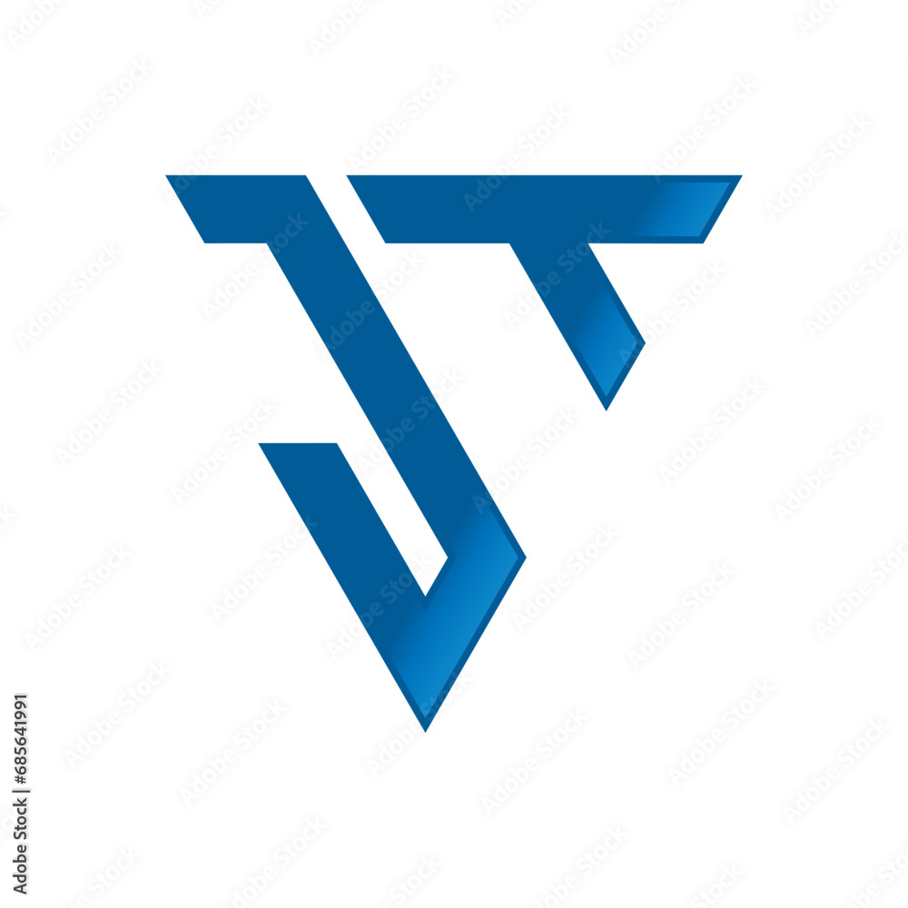 Letter JT Triangle Logo Design