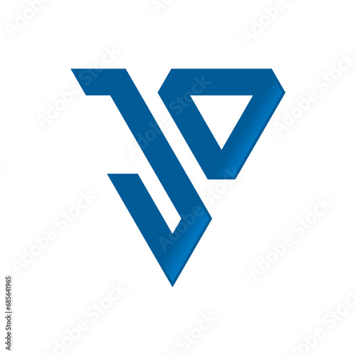 Letter JO Triangle Logo Design
