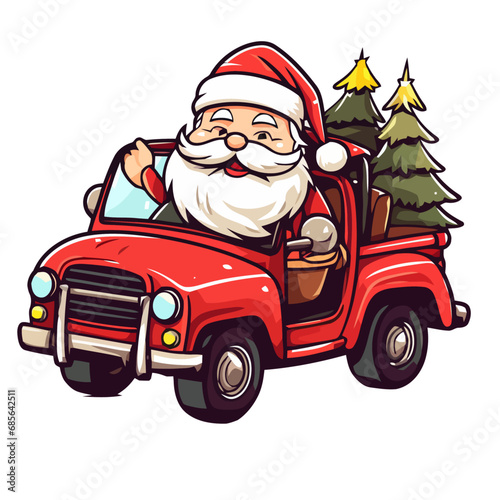 babbo natale guida una jeep 04