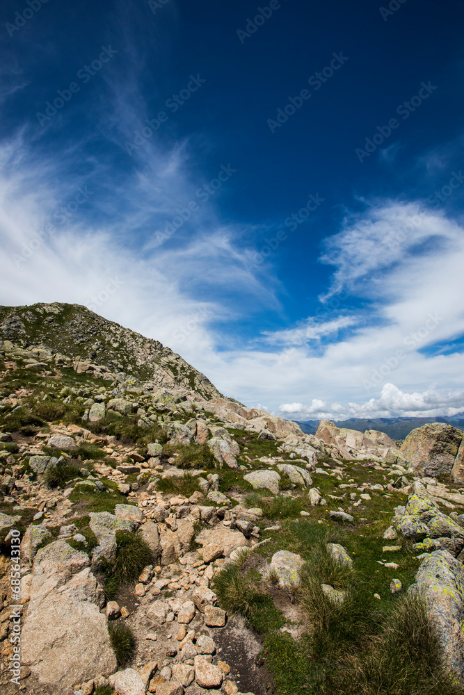 Summer landscape in Aiguestortes and Sant Maurici National Park, Spain