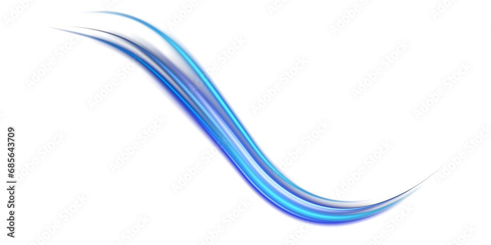 Abstract blue light lines of speed movement. Light everyday glowing effect. Semicircular wave. Light trail curve swirl. Neon lines of speed and fast wind. Optical fiber incandescent. Blue glowing. Abstract blue light lines of speed movement. Light everyday glowing effect. Semicircular wave. Light trail curve swirl. Neon lines of speed and fast wind. Optical fiber incandescent. Blue glowing.