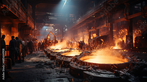 Metallurgical Mastery  Capturing the Intricate Artistry of Steel Production. Generative AI.