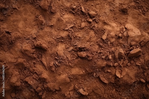 A close up of wet dirt dry mud ground texture, generated by AI.