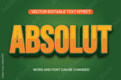 Text Effect Abslout Vector