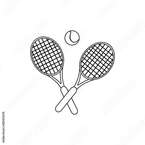 tennis racket and ball