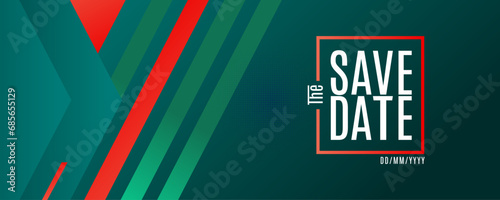 Save the date banner. Can be used for business, marketing and advertising. Social media stories wallpapers. ogo graphic design of event summit. Vector EPS 10