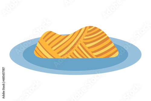 spaghetti plate illustration