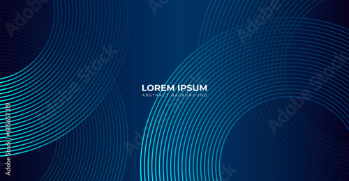 Futuristic technology concept Modern shiny blue diagonal rounded lines pattern glowing geometric lines abstract background. use to poster, banner, brochure, corporate, website and web banner.